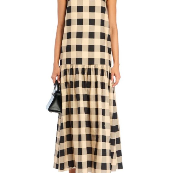 NWT SER.O.YA Maxi Linen plaid pattern dress small aydan - Picture 4 of 4